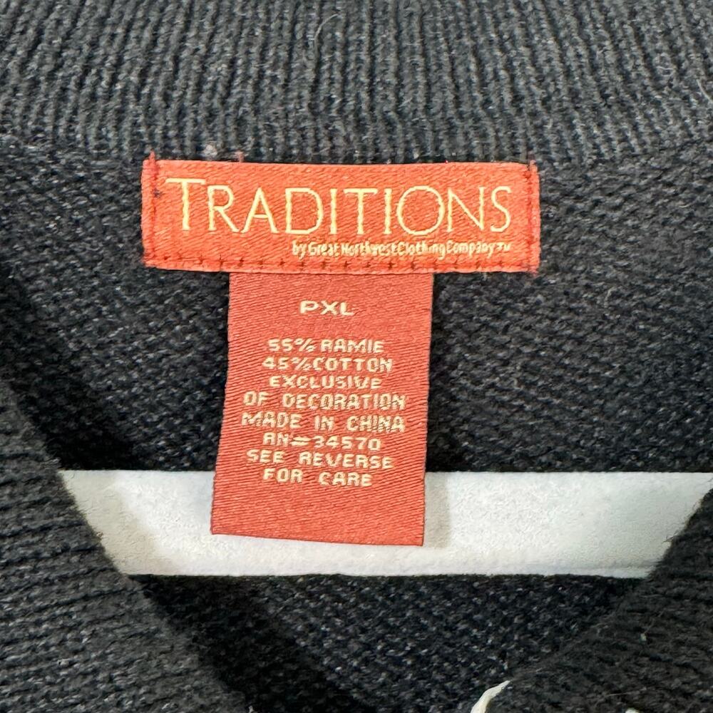 Great Northwest Traditions Holiday Snowman Embroidery Cardigan Sweater Petite XL - Picture 8 of 9